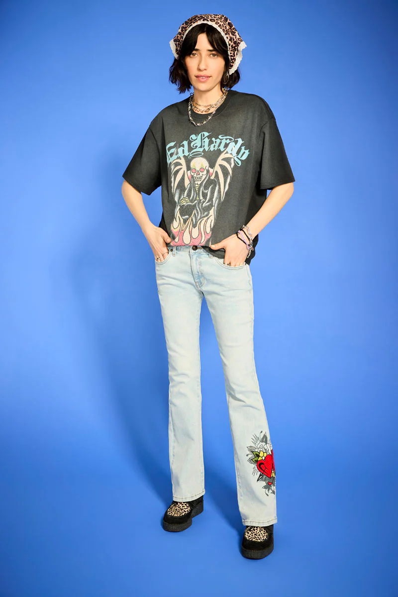 Hearts Low Waist Bootcut Jean