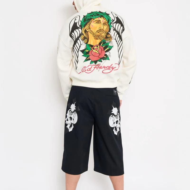 Skulls Long Twill Workwear Shorts