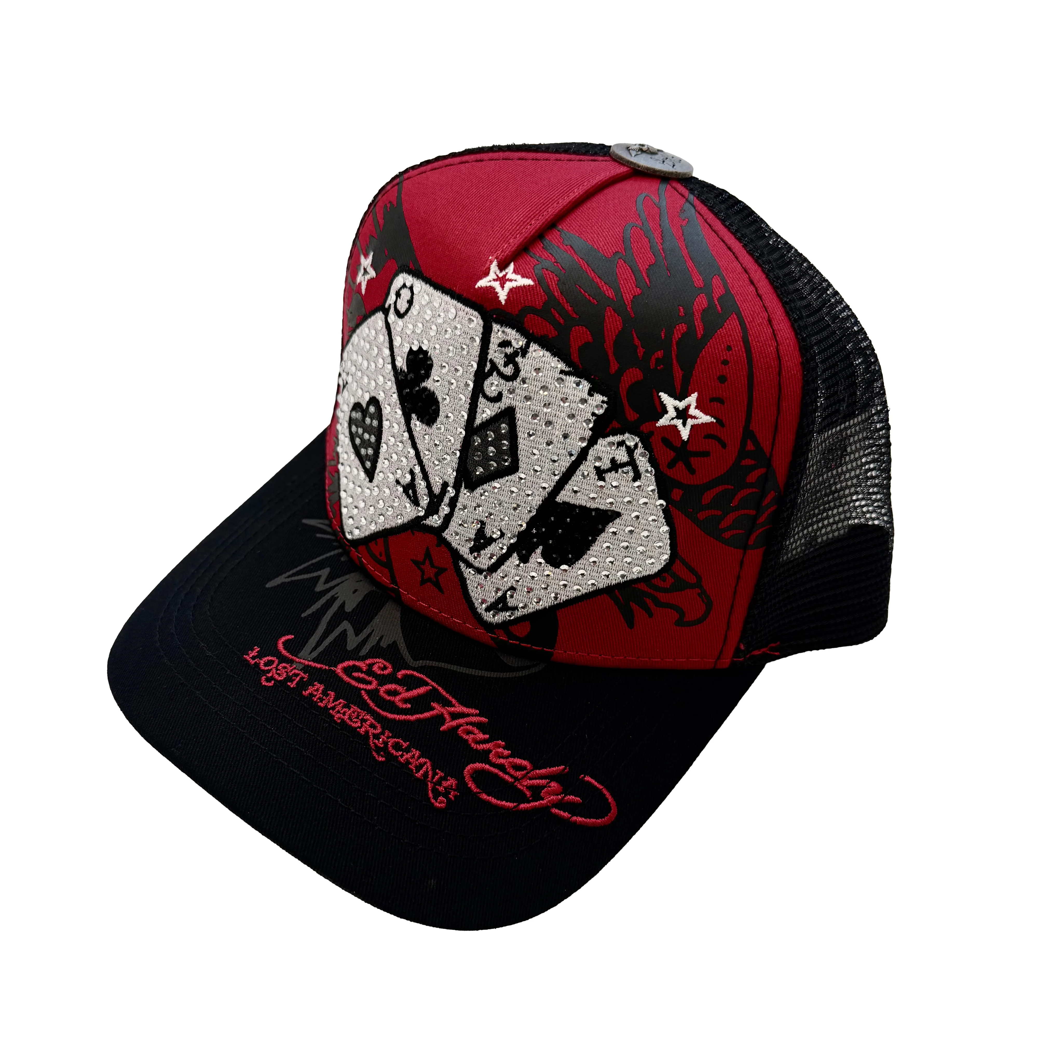 1743-cards-rhinestone-trucker-hat-2.webp Cards Rhinestone Trucker Hat