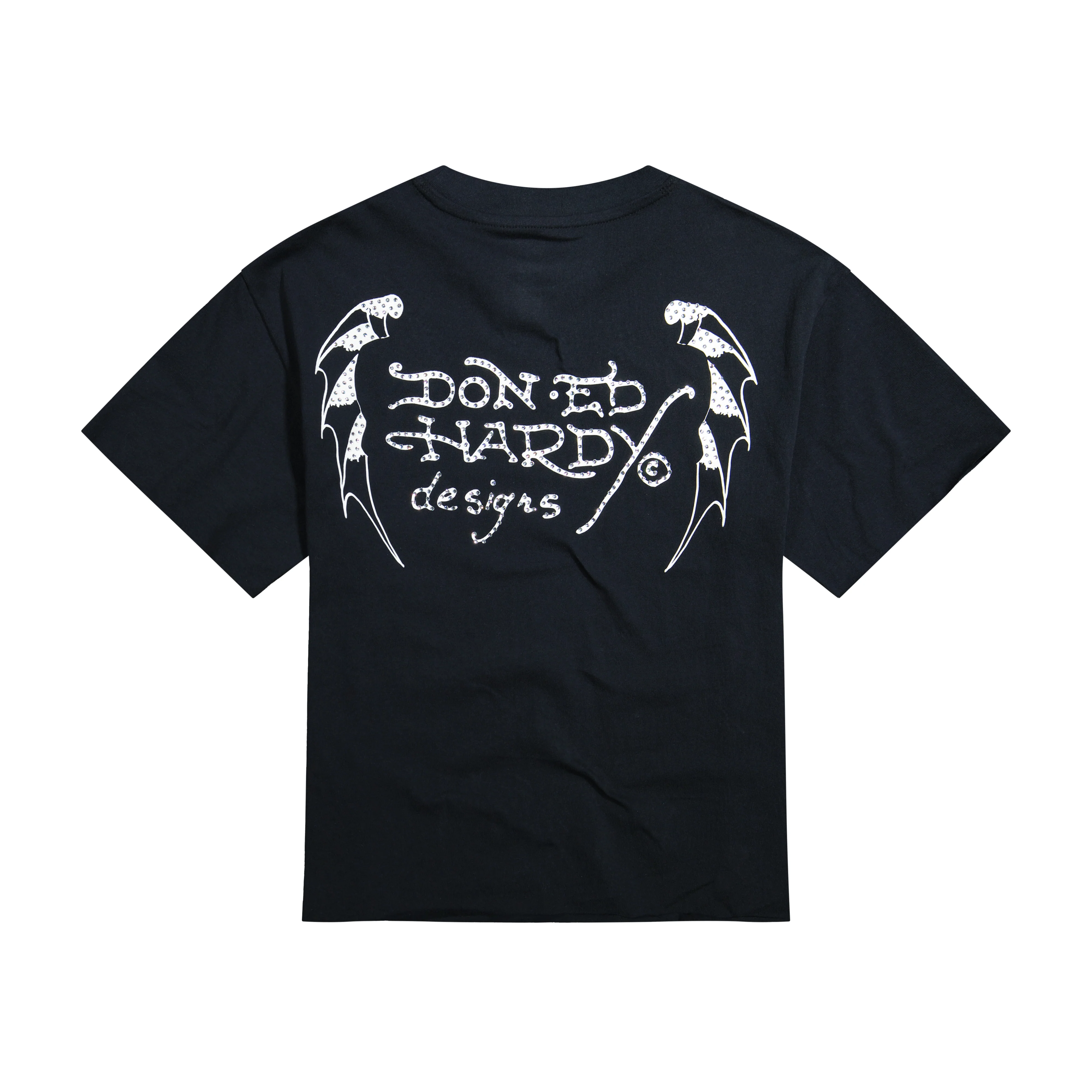 Crosses Rhinestone Boxy Cropped Tee