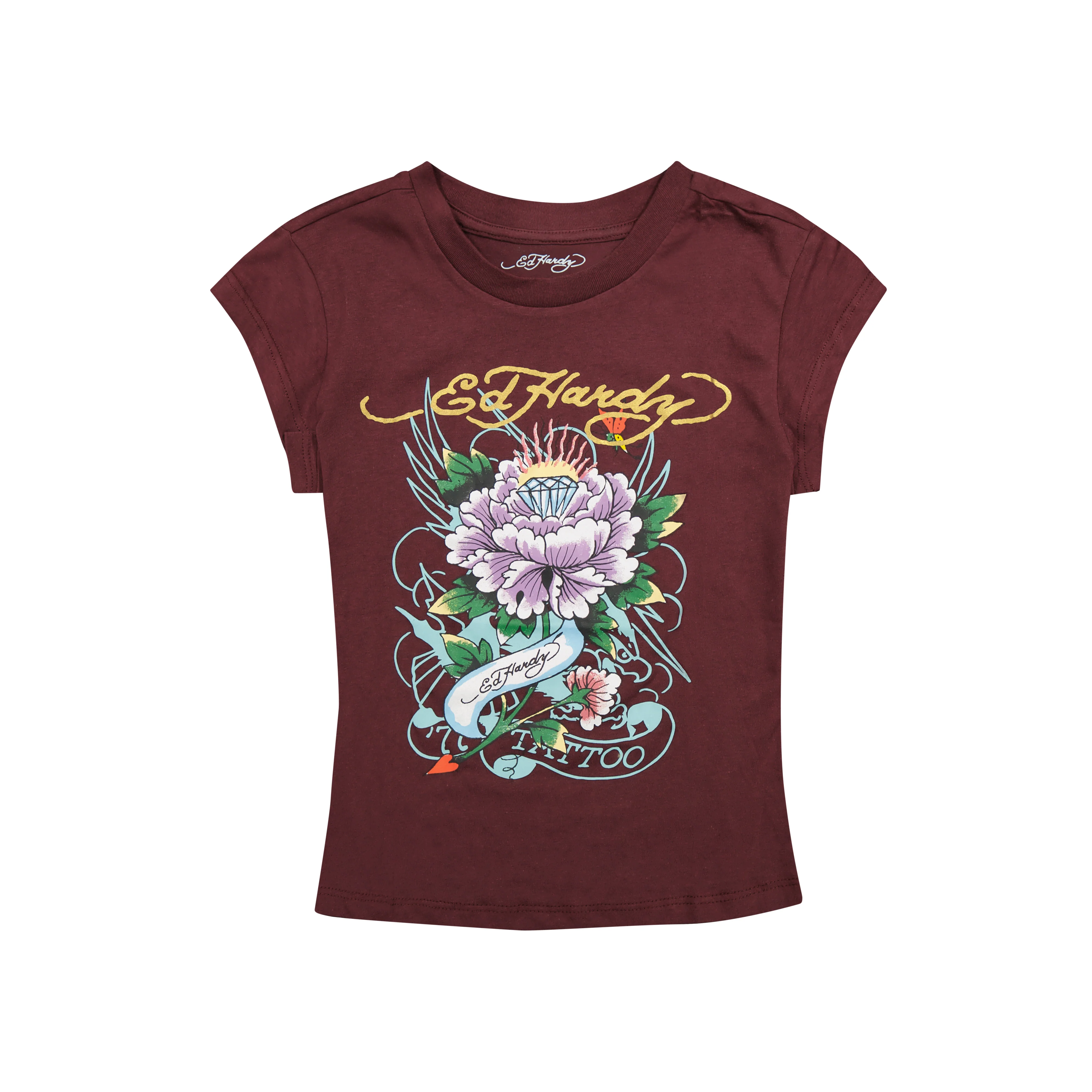 2091-diamond-flower-cap-sleeve-tee-1.webp Diamond Flower Cap Sleeve Tee
