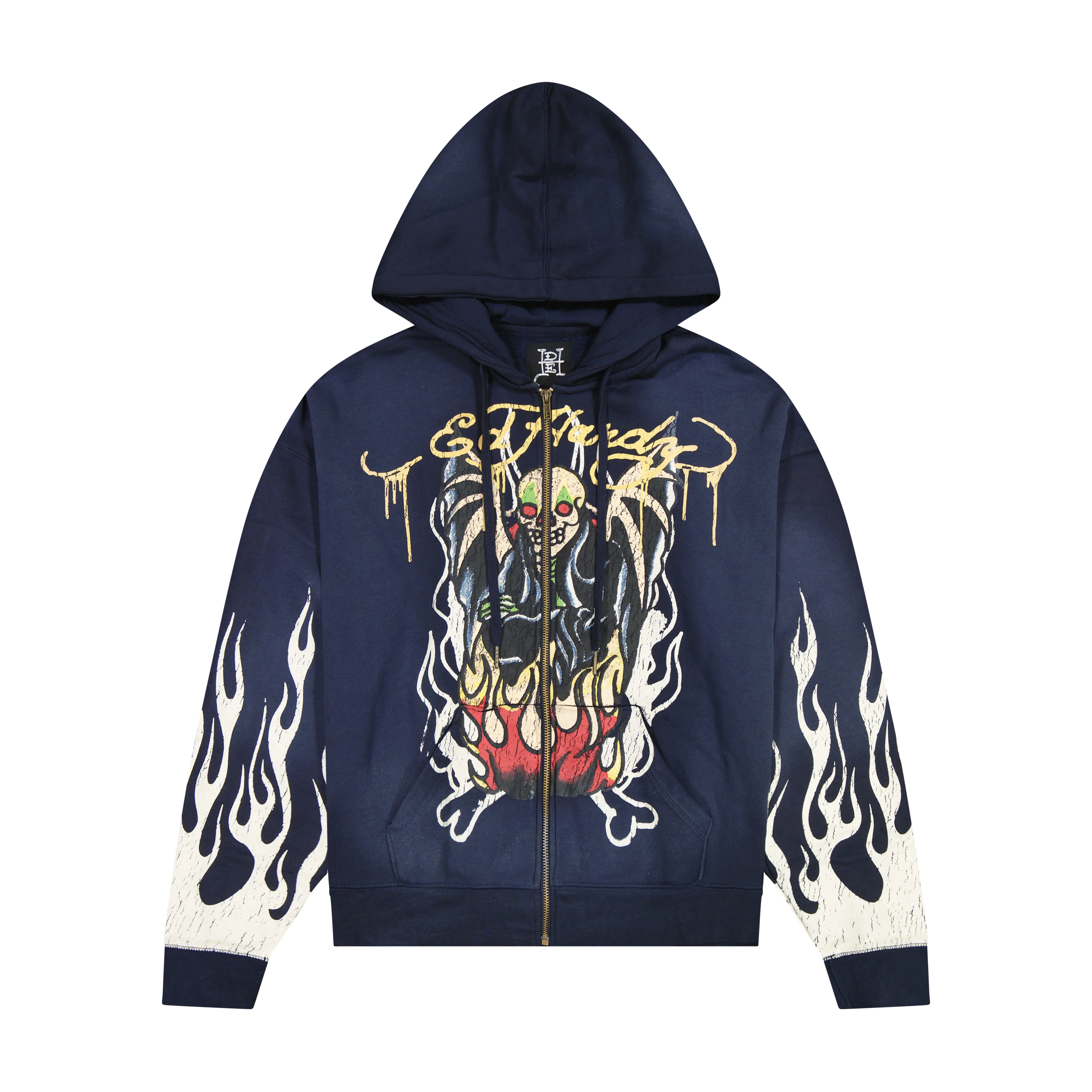 2242-fire-lord-boxy-zip-hoodie-sunfade-navy-1.webp Fire Lord Boxy Zip Hoodie - Sunfade Navy
