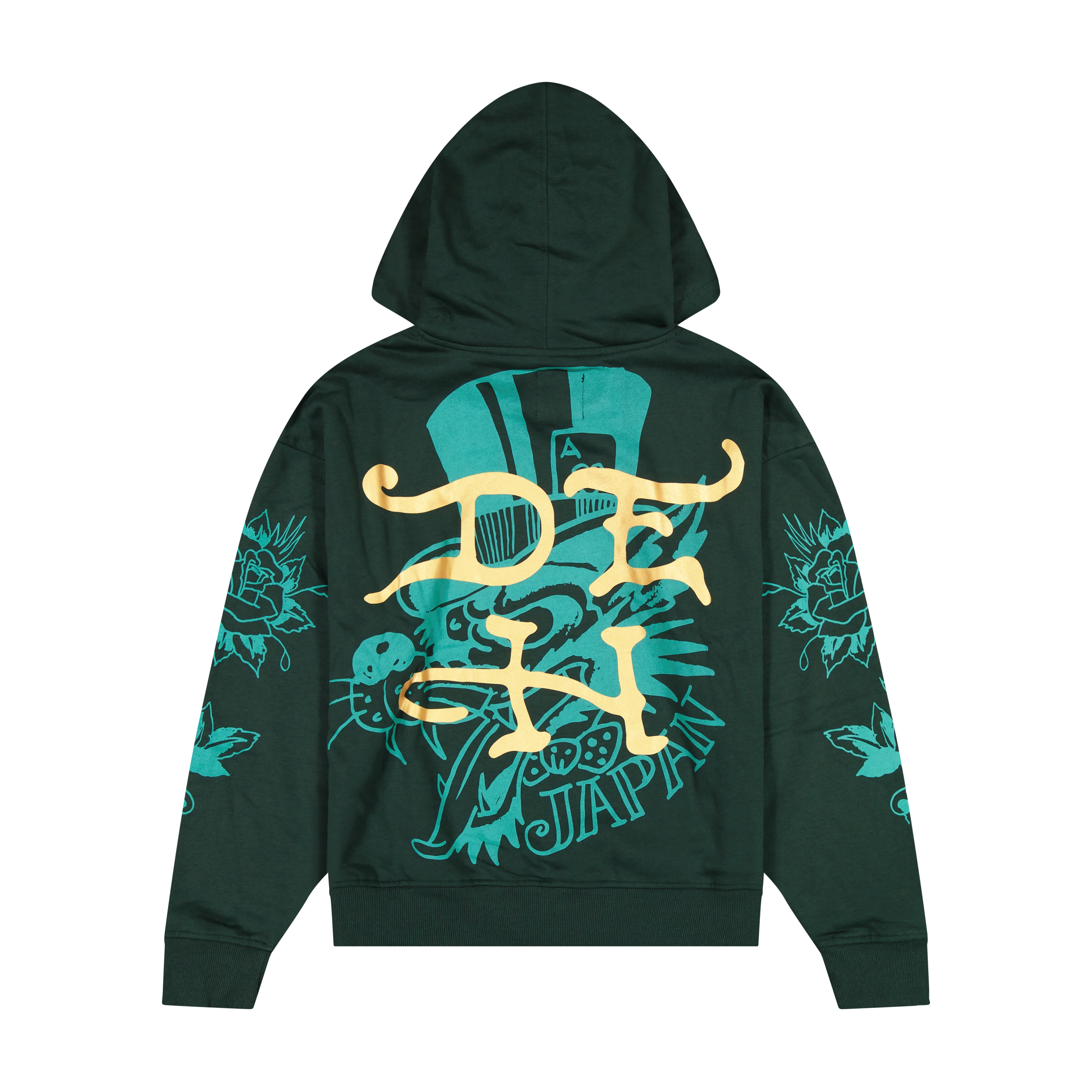 Fire Panther Rhinestone Boxy Fleece Hoodie