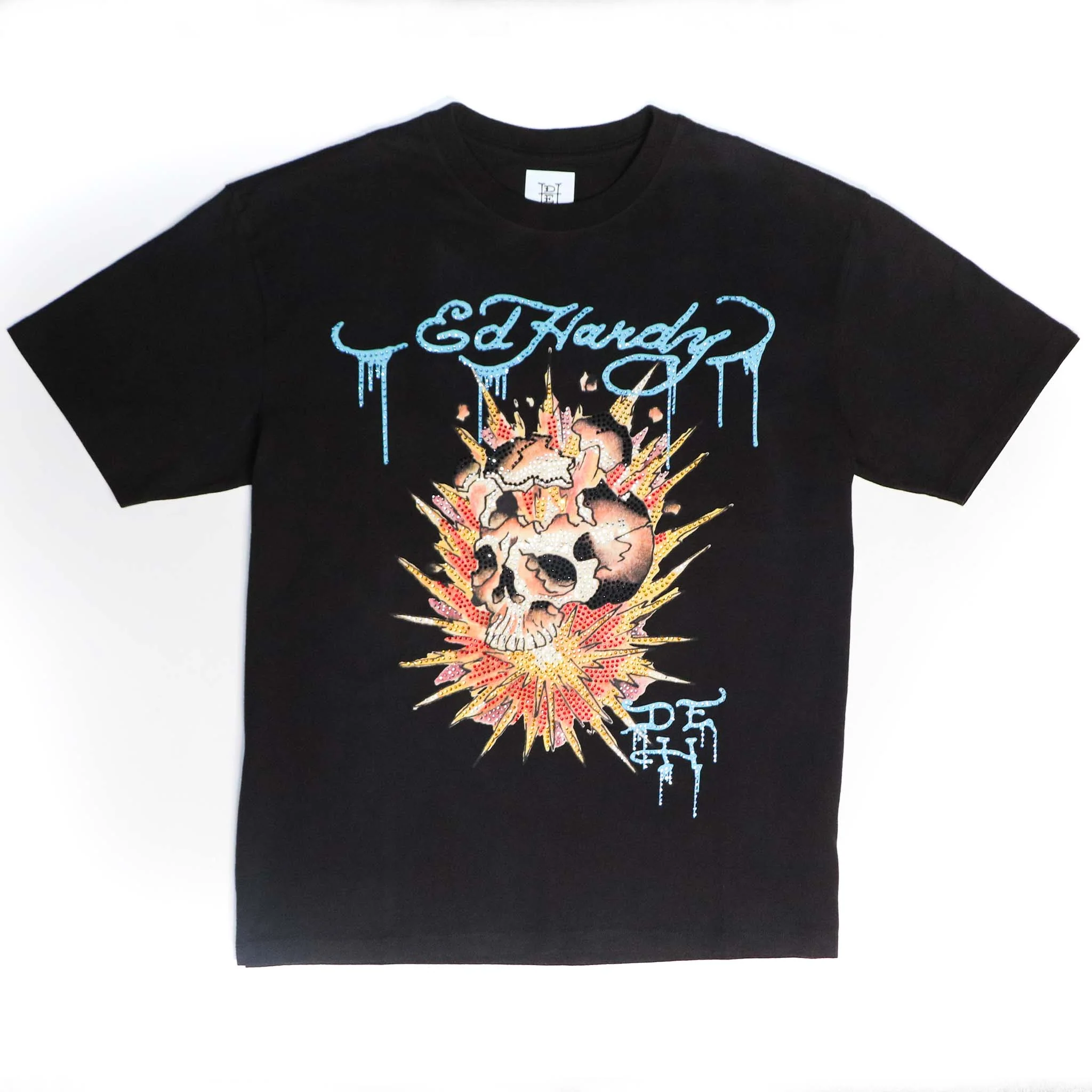 Limited Edition— Fire Skull Rhinestone Tee