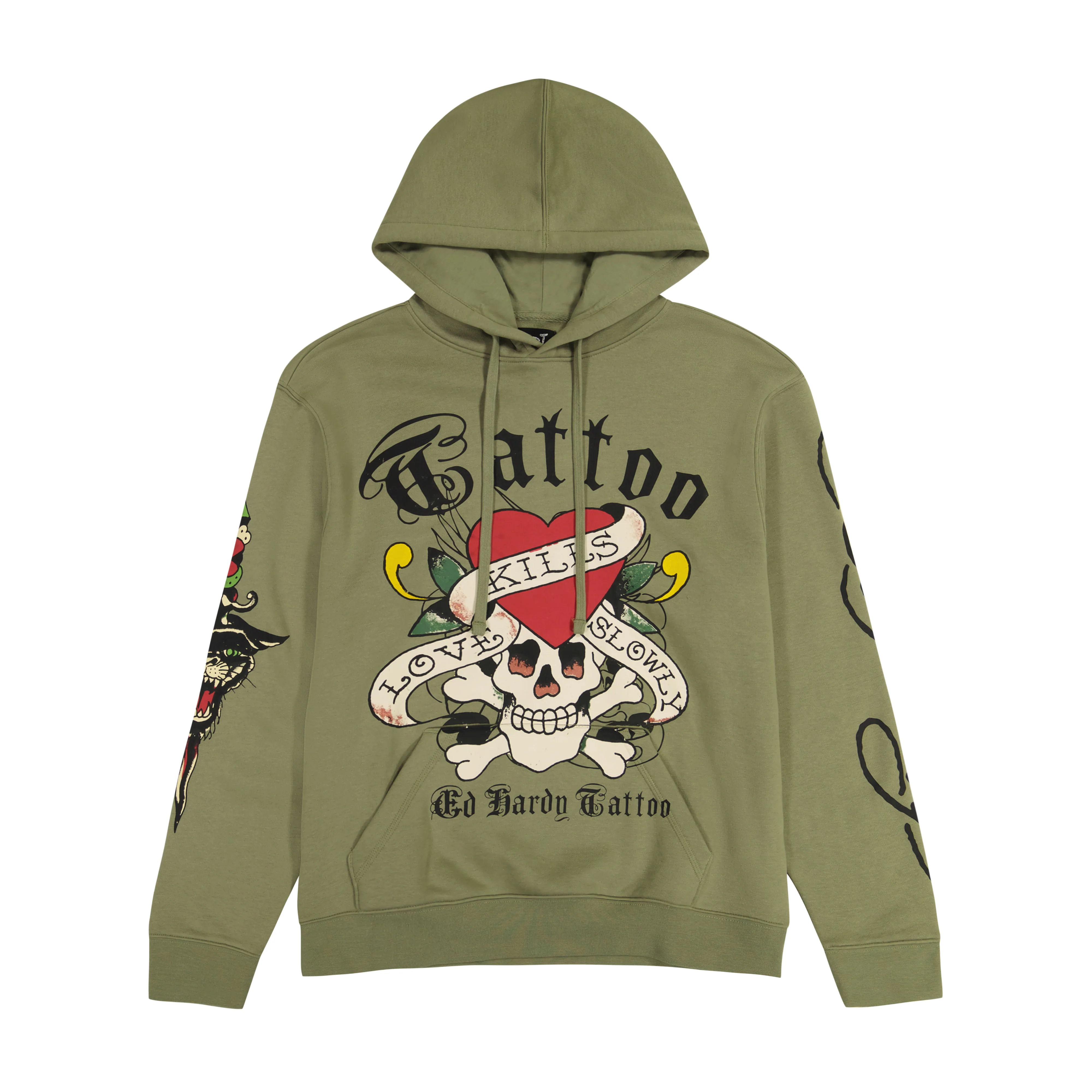LKS Skull Hoodie - Light Olive