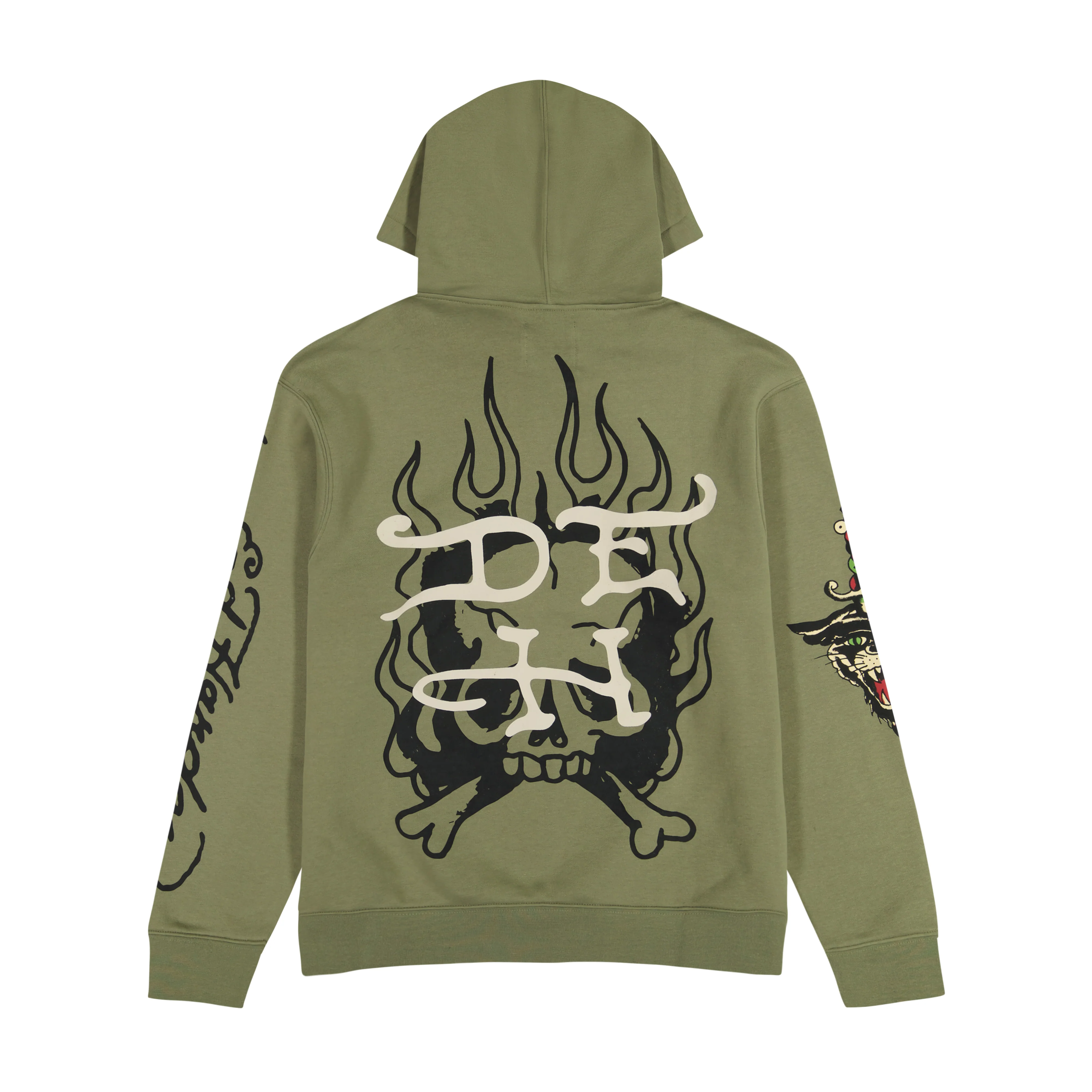 LKS Skull Hoodie - Light Olive