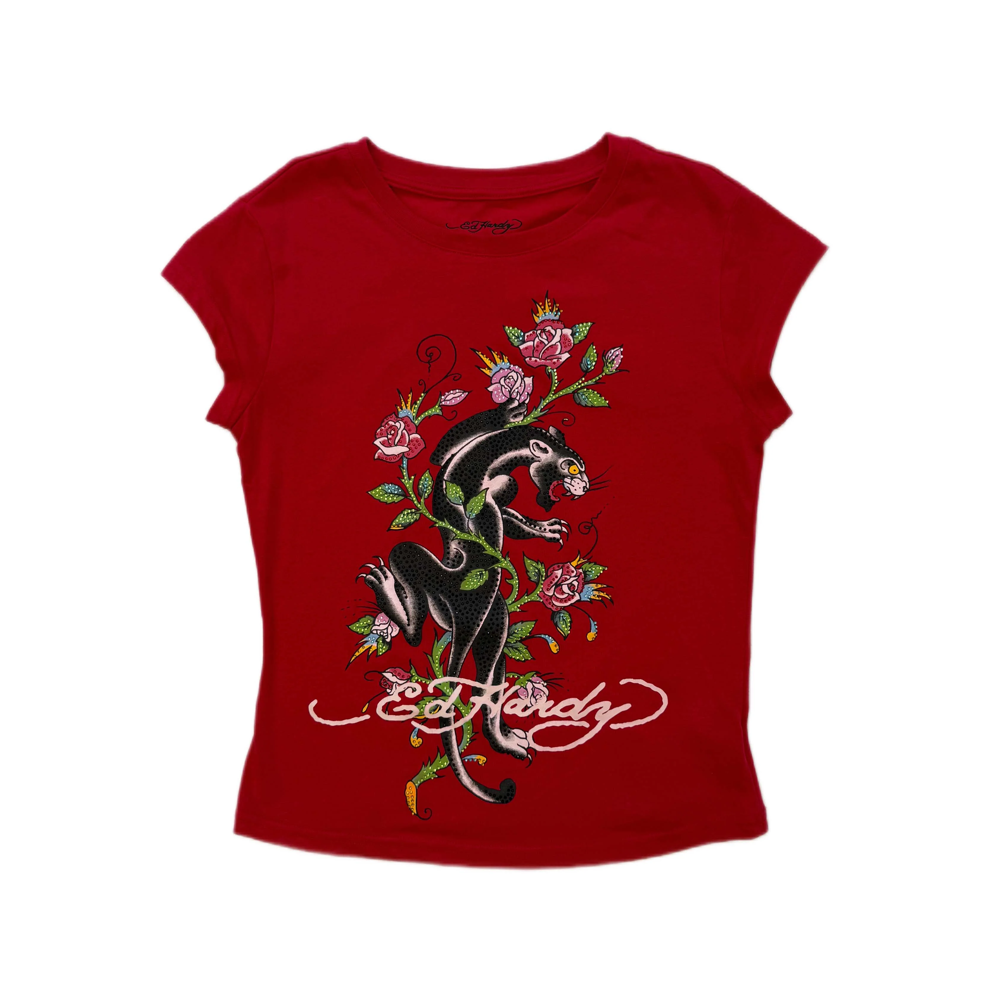 2940-panther-rhinestone-cap-sleeve-tee-1.webp Panther Rhinestone Cap Sleeve Tee