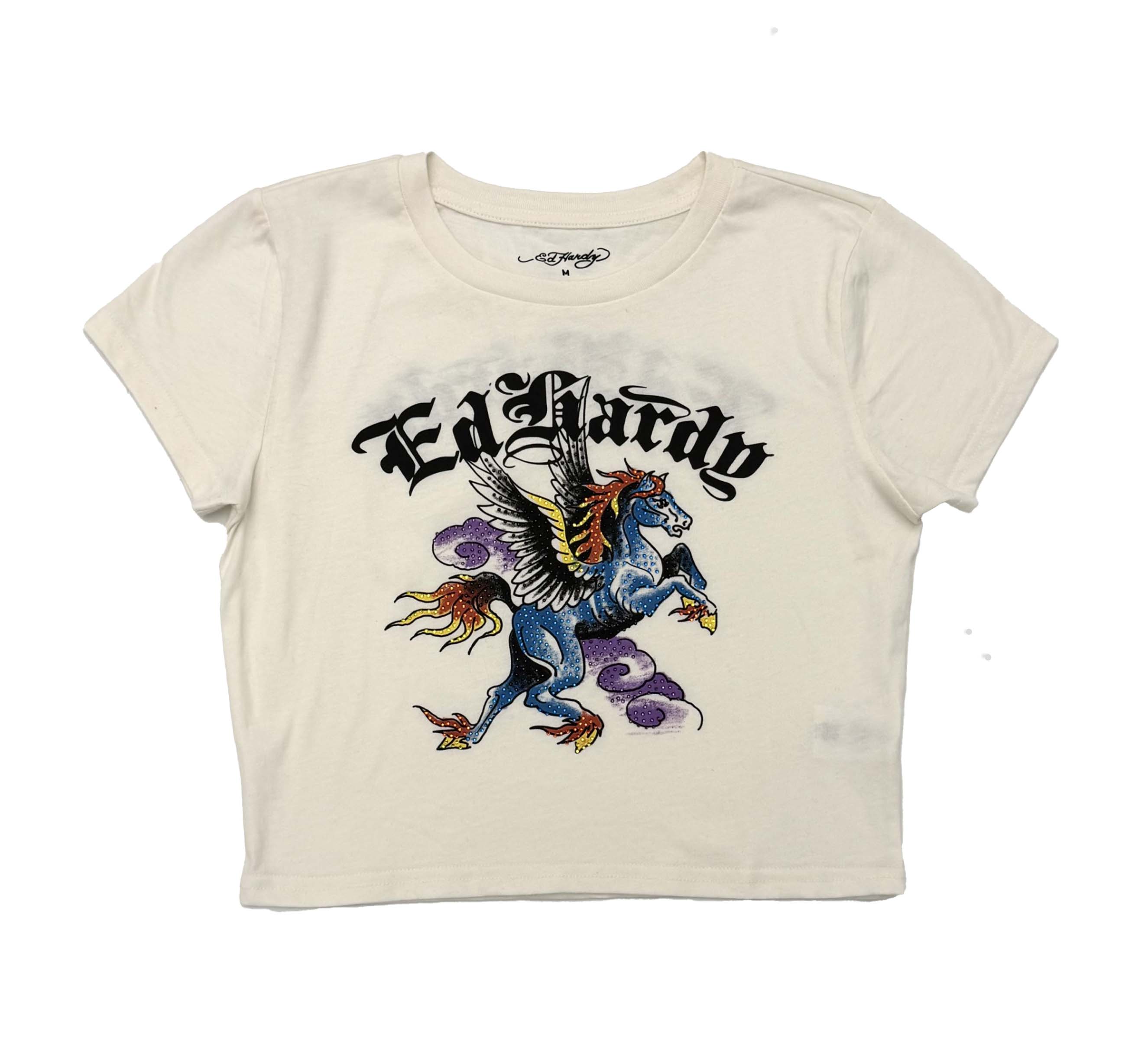 3018-pegasus-rhinestone-baby-tee-1.jpg Pegasus Rhinestone Baby Tee