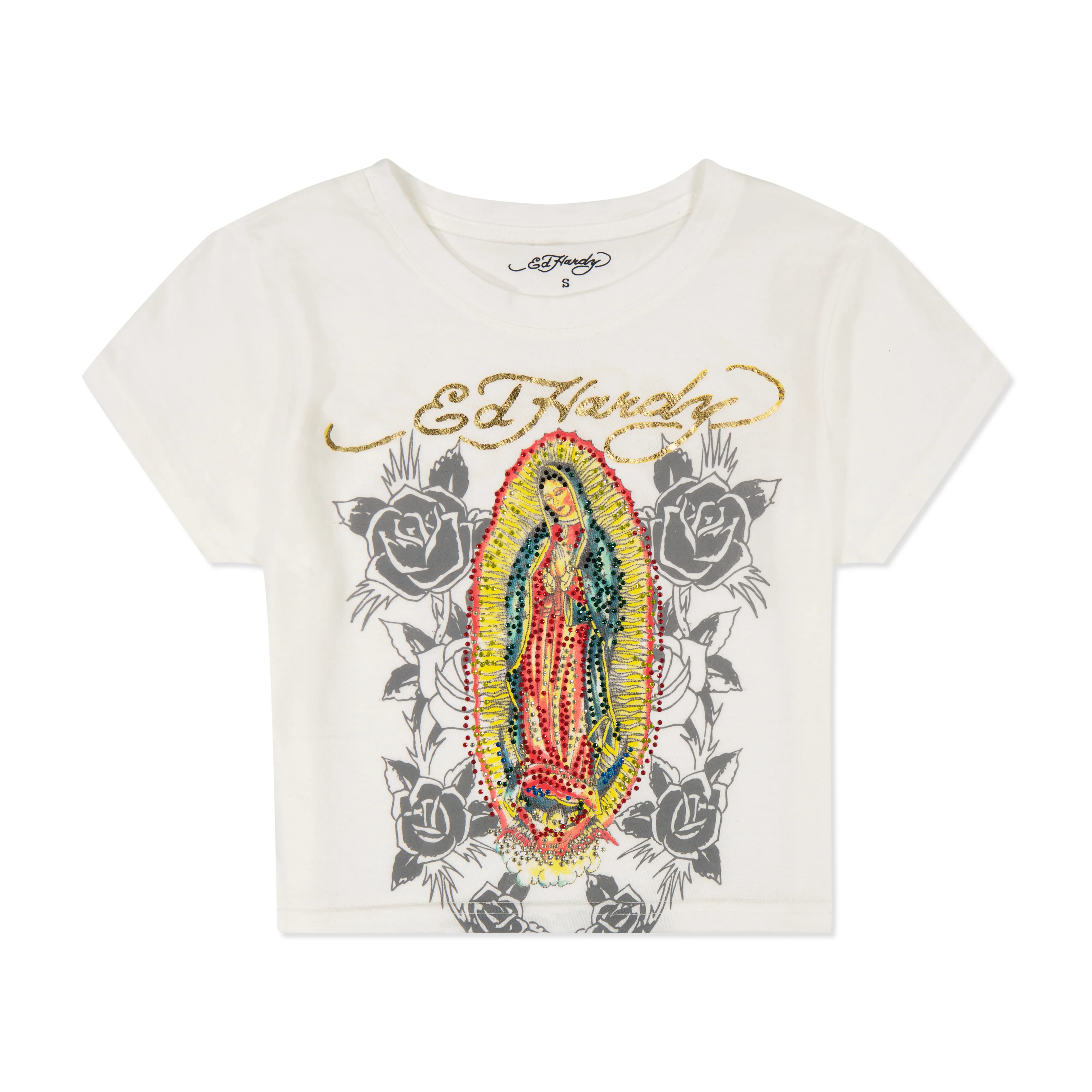 Rhinestone Mary Baby Tee
