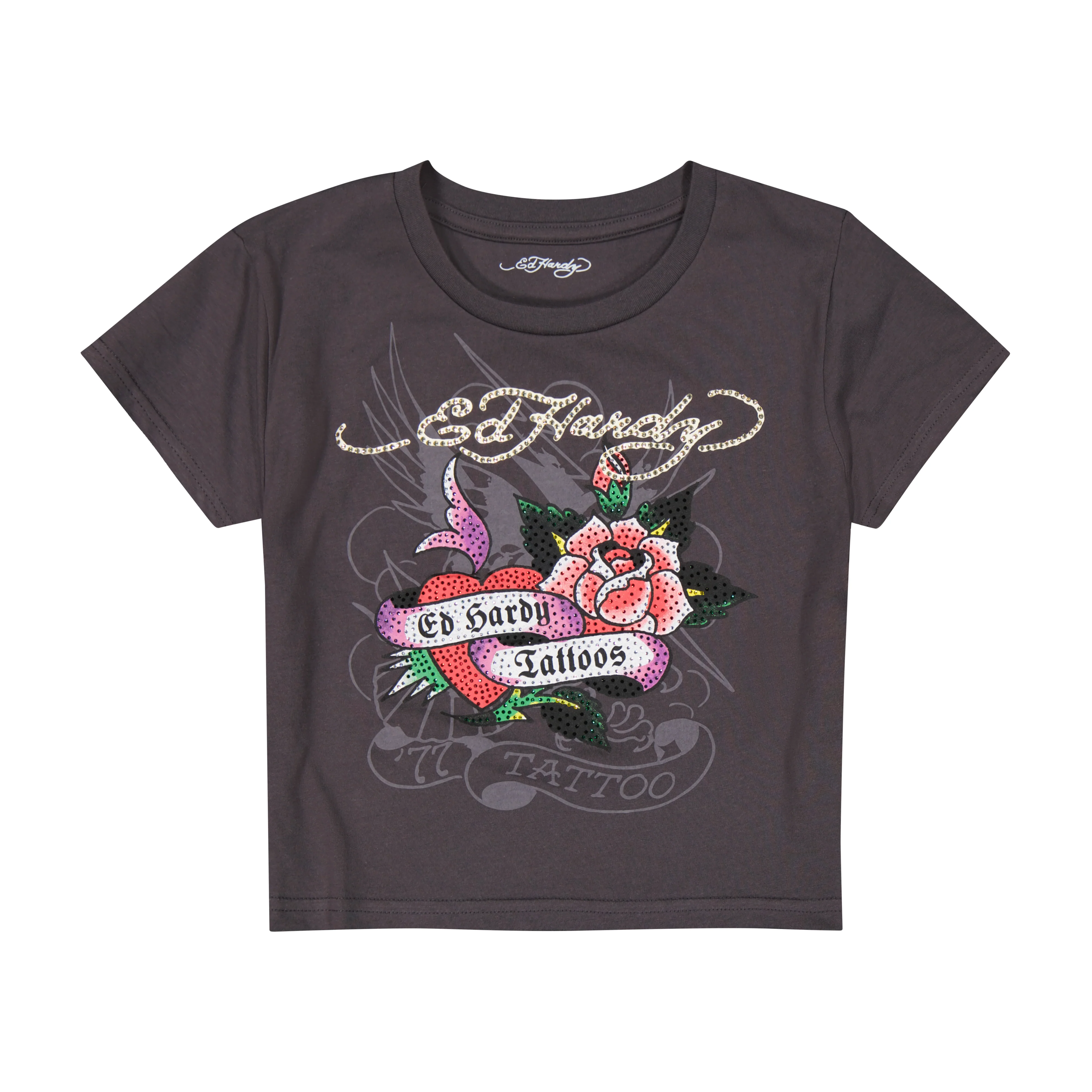 3220-rose-heart-baby-tee-charcoal-1.webp Rose Heart Baby Tee - Charcoal