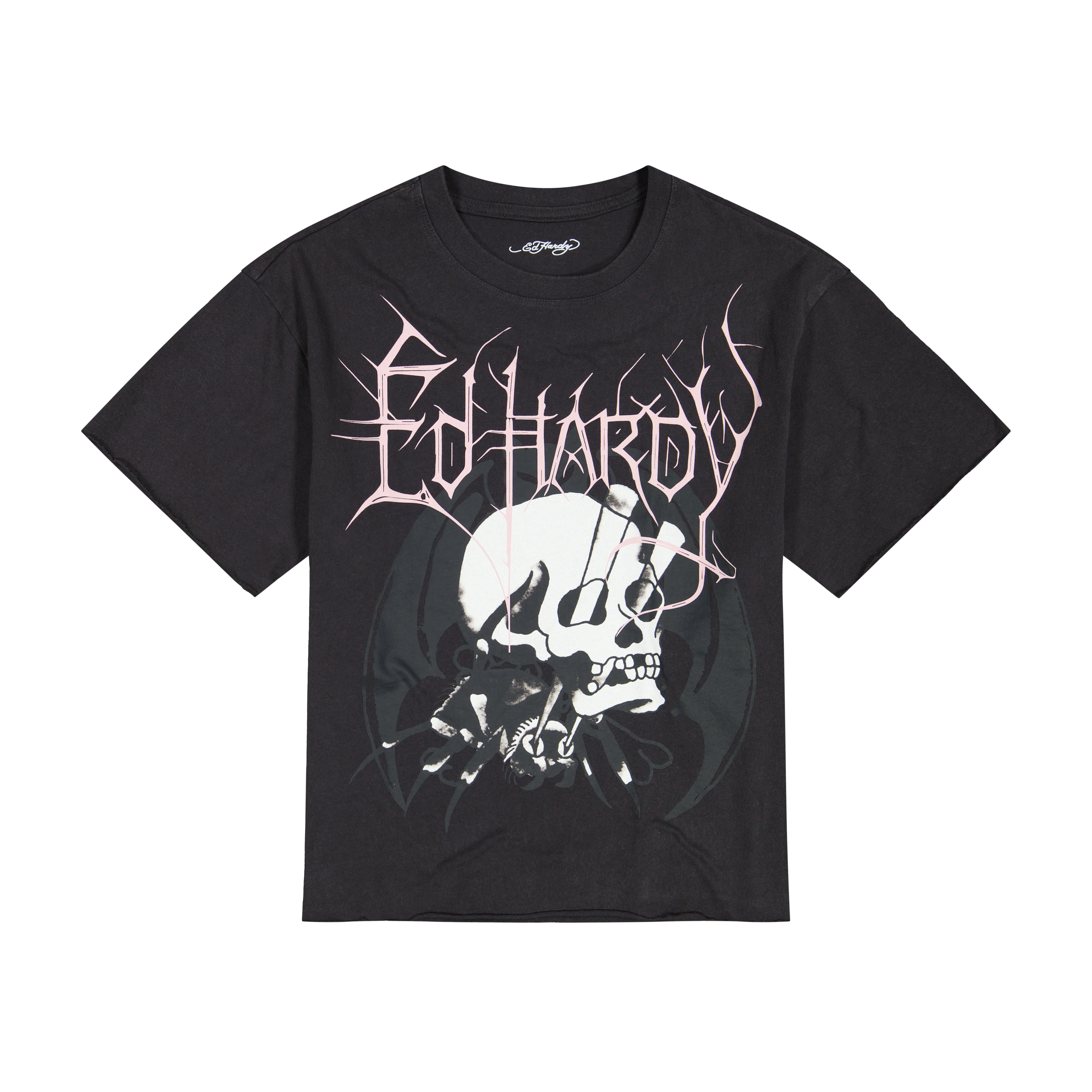 Spider Skull Boxy Cropped Tee