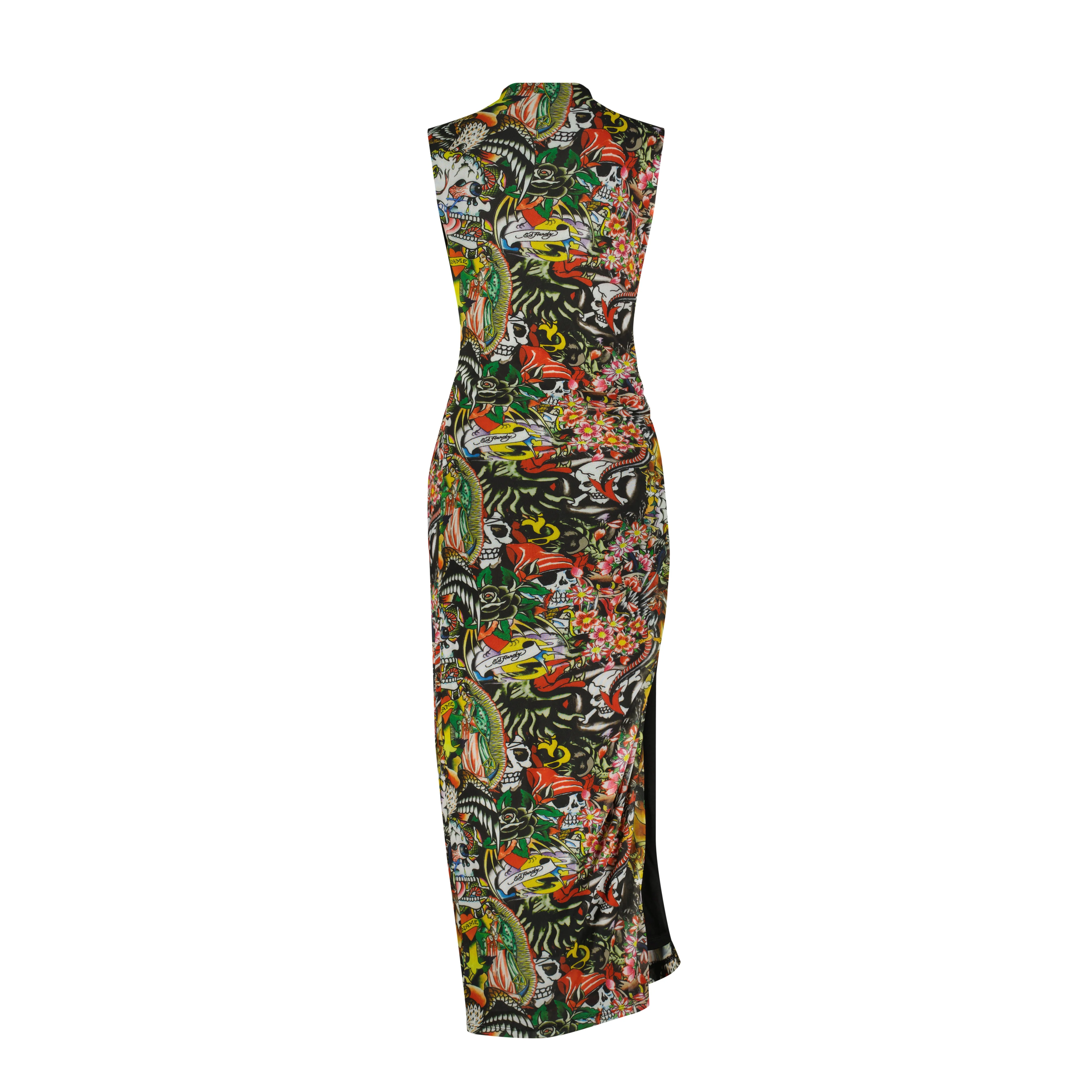 3472-tattoo-collage-print-mesh-maxi-dress-1.webp Tattoo Collage Print Mesh Maxi Dress