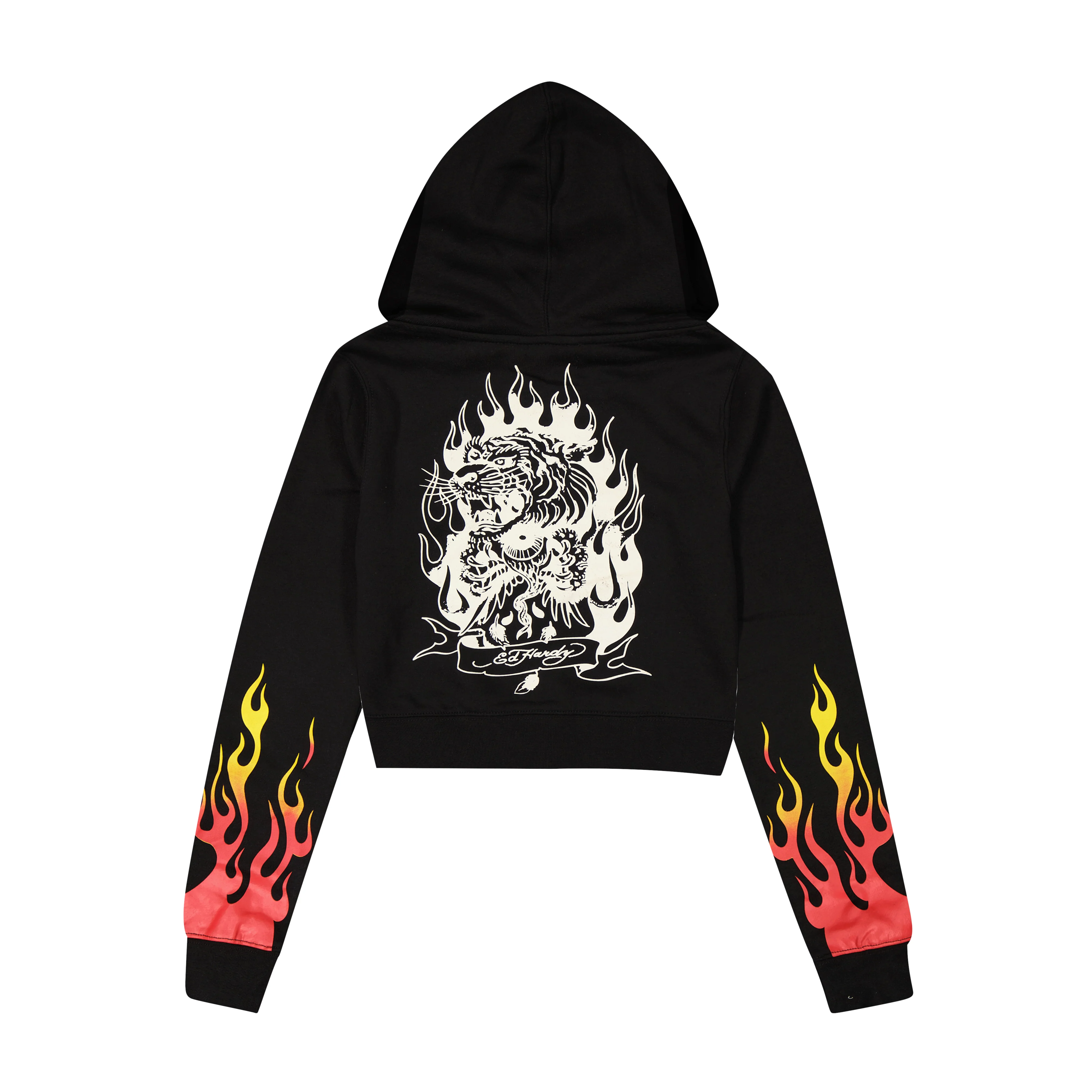 Tiger Flame Zip Front Hoodie