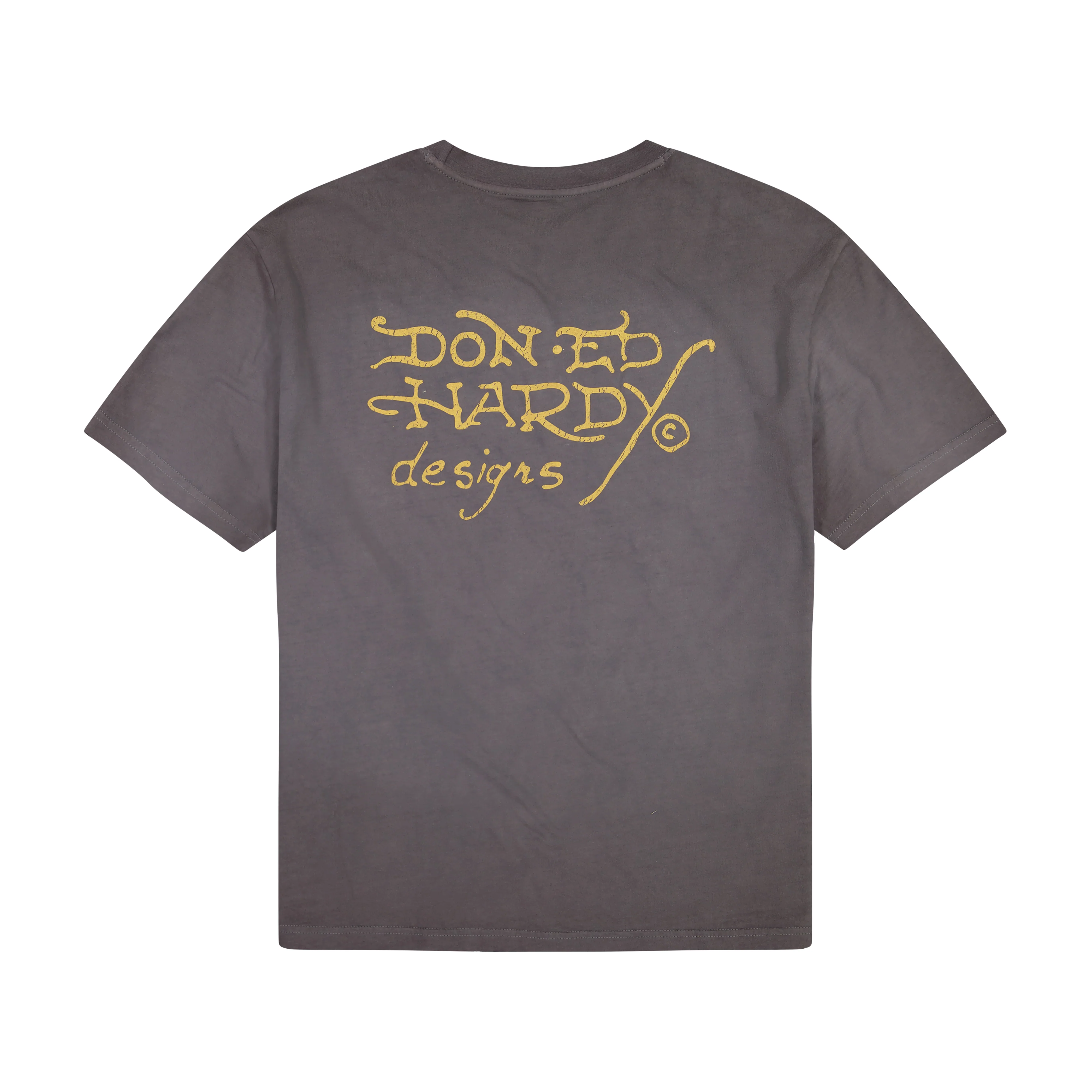 Wing Skull Boxy Tee - Sunfade Grey