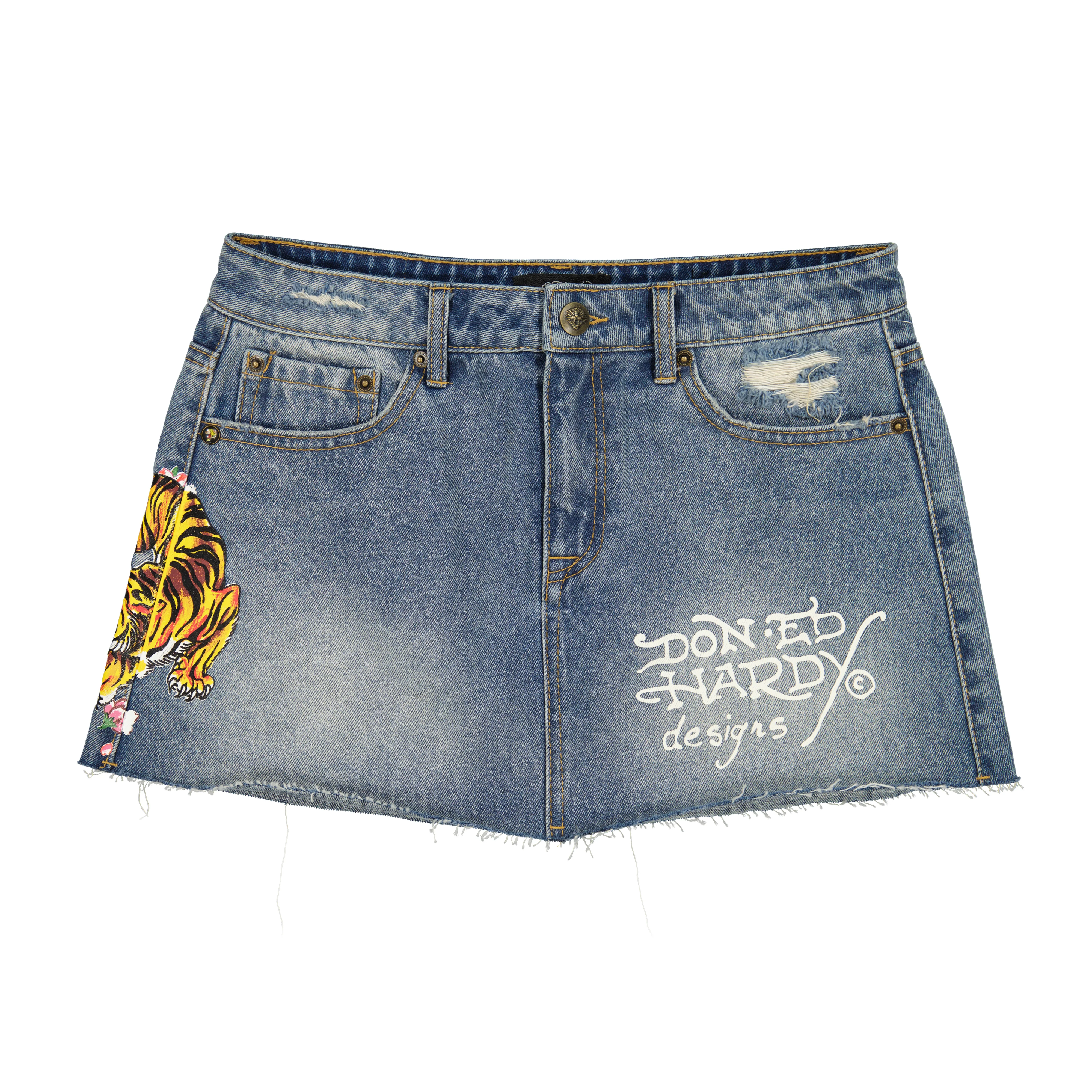 463-tiger-flowers-denim-skirt-1.webp Tiger Flowers Denim Skirt