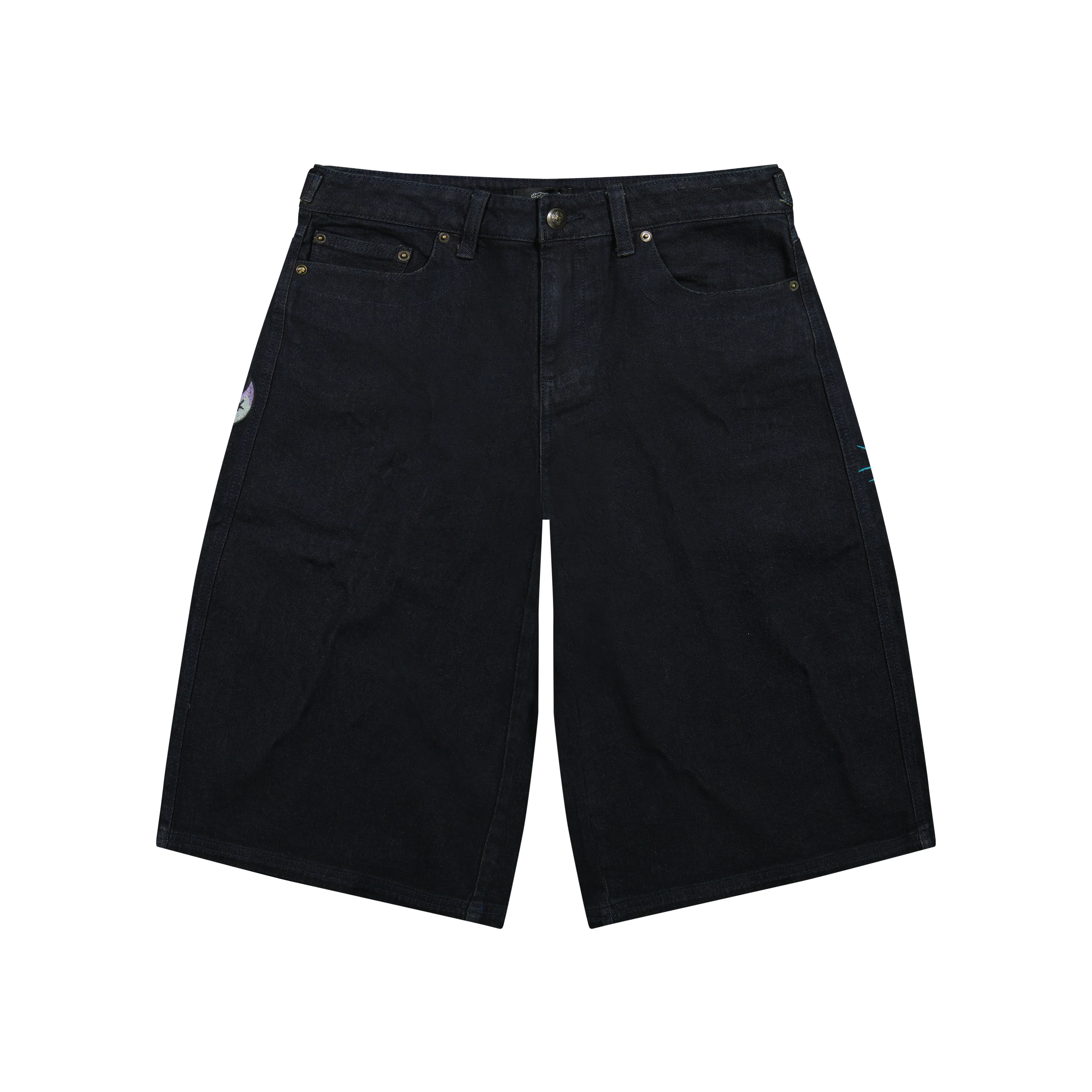 Panther Long Denim Shorts