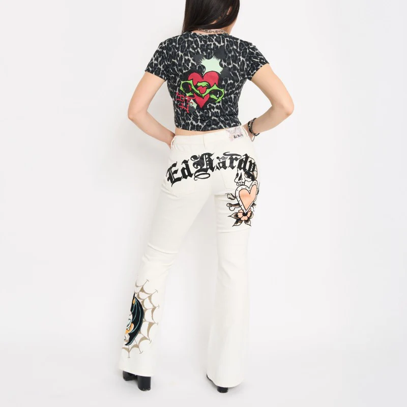 99-bat-skull-embroidered-low-waist-bootcut-jeans-3.webp Bat Skull Embroidered Low Waist Bootcut Jeans